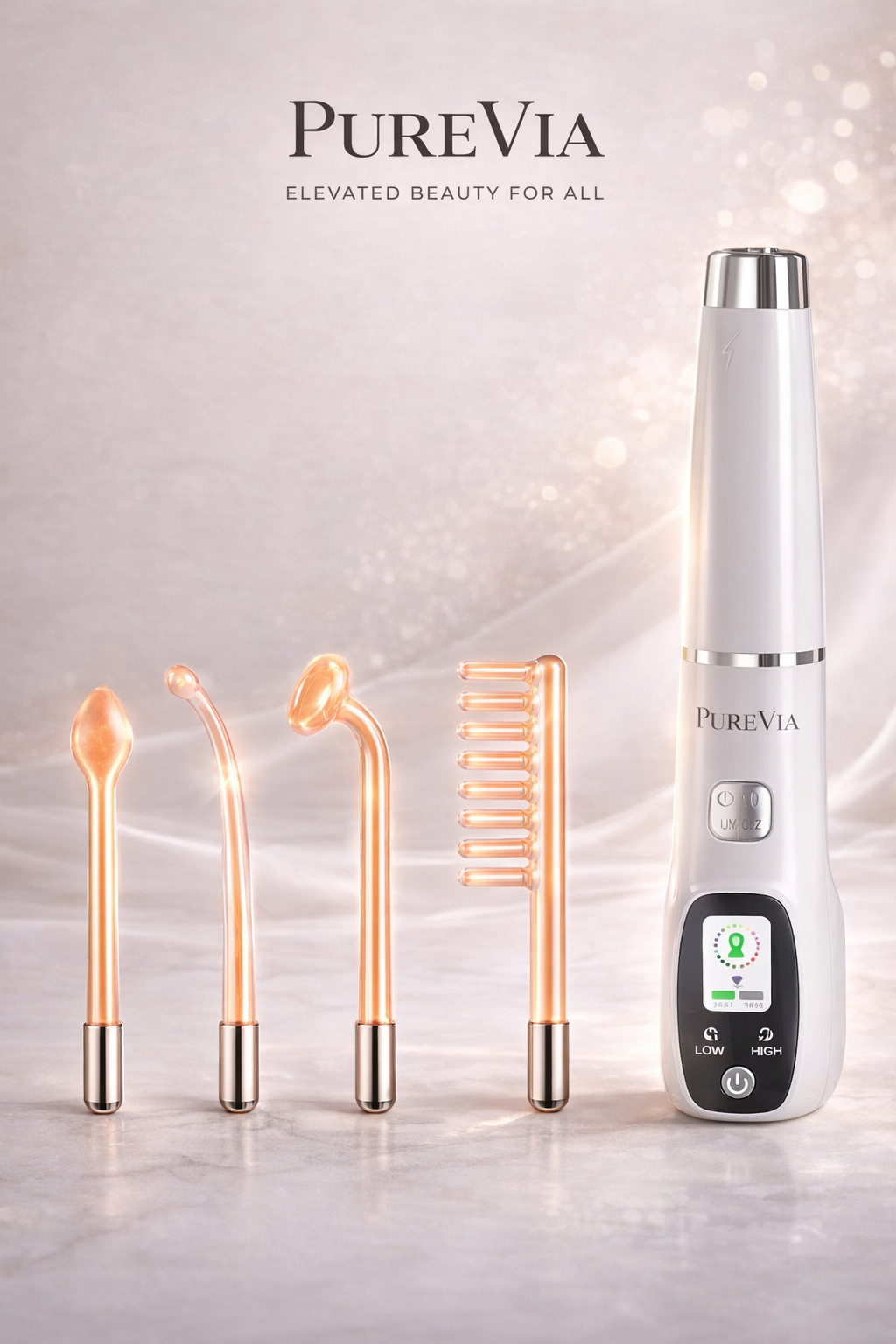 PUREVIA DermaPulse 4-in-1 High Frequency Electrotherapy Wand – lifestyle
