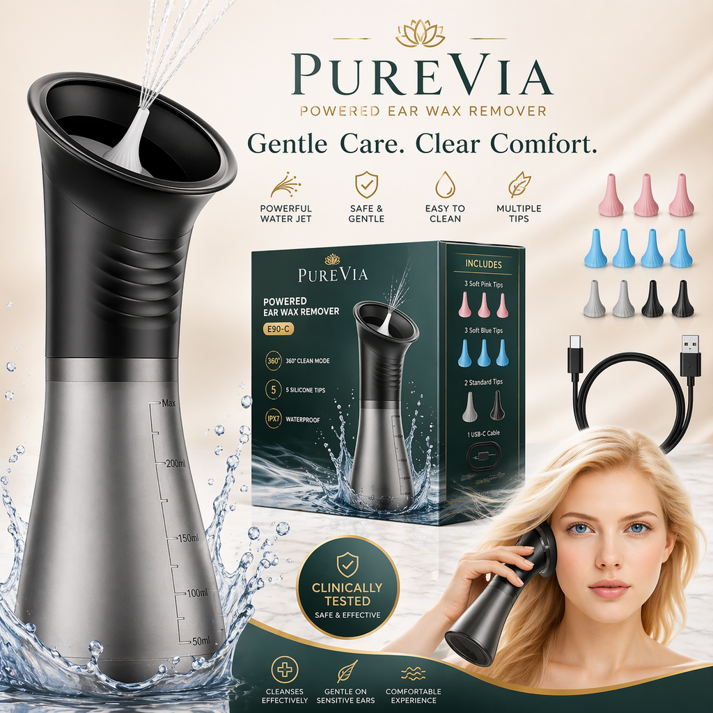 PUREVIA AquaClear Ear Wax Water Flusher – hero shot