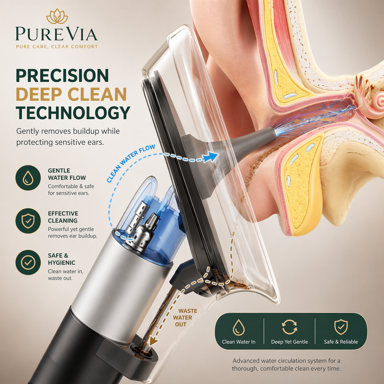 PUREVIA AquaClear Ear Wax Water Flusher – view 4