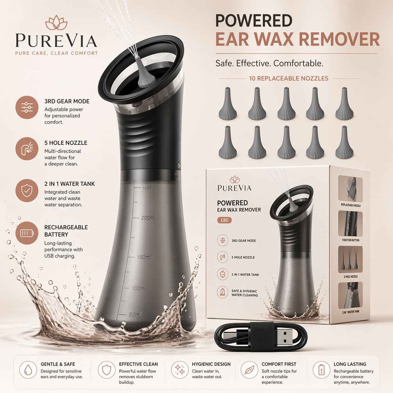 PUREVIA AquaClear Ear Wax Water Flusher – view 7