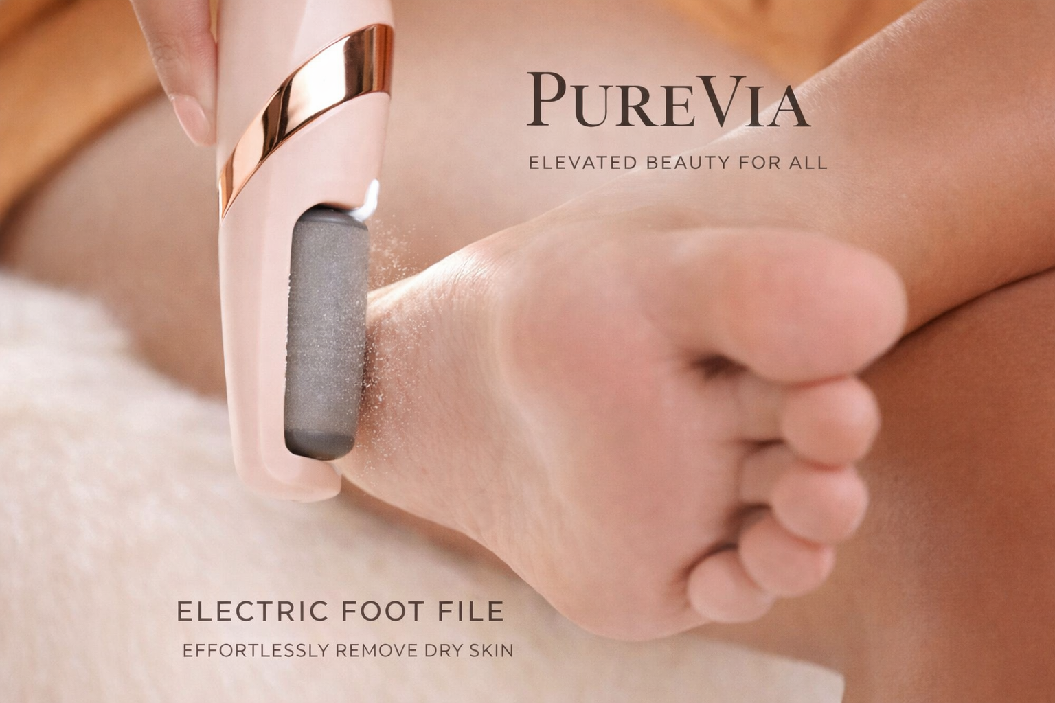 PUREVIA PediSmooth Pro Electric Foot File Callus Remover – angle view