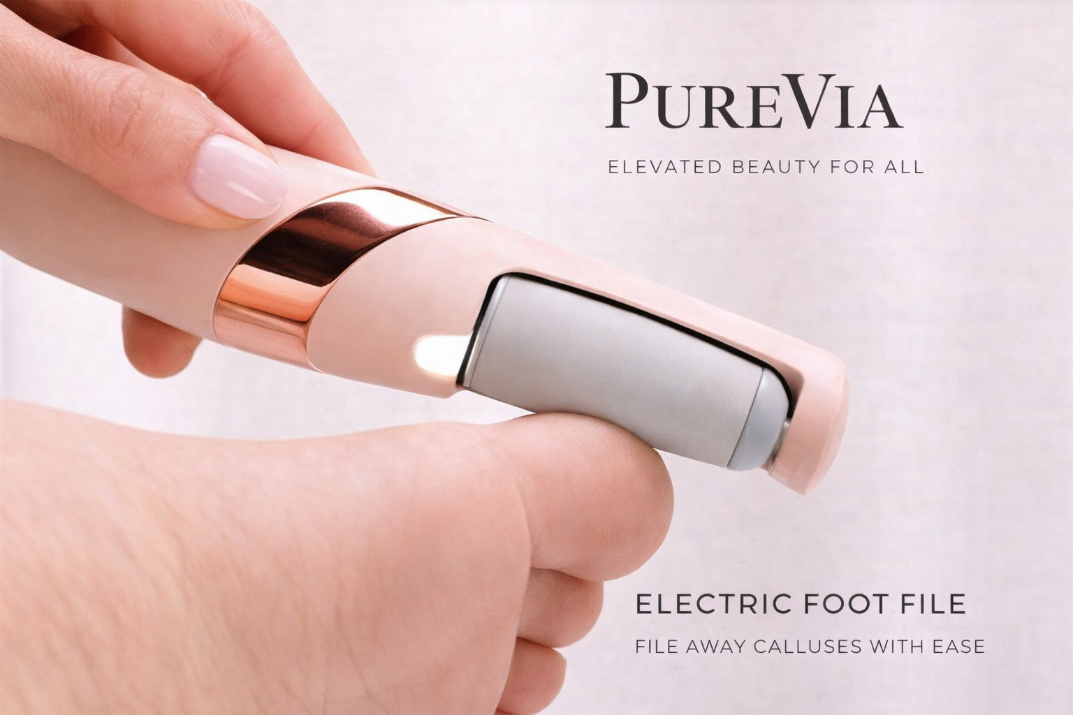 PUREVIA PediSmooth Pro Electric Foot File Callus Remover – in use