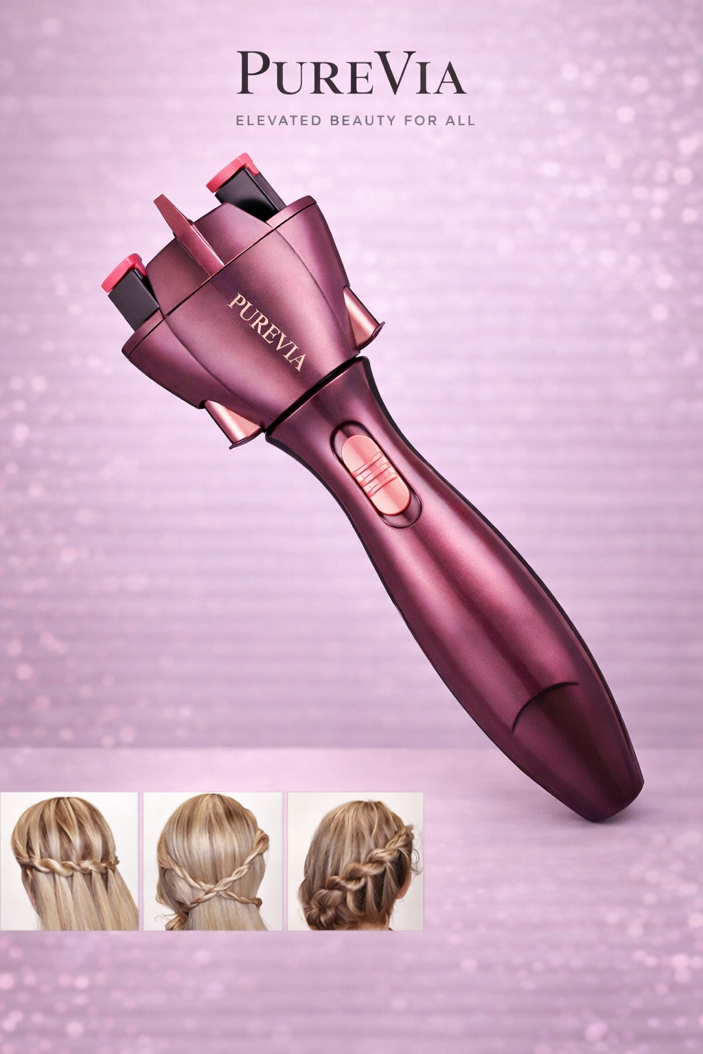 PUREVIA TwistFlow Electric Hair Braider – product front